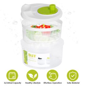 Salad Spinner Fruit Vegetable Washer Lettuce Drainer Hand Cranking Vegetable Dryer with Lid for Home Kitchen Fruit Vegetable Washing