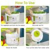 Salad Spinner Fruit Vegetable Washer Lettuce Drainer Hand Cranking Vegetable Dryer with Lid for Home Kitchen Fruit Vegetable Washing