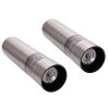 2pcs Stainless Steel Electric Automatic Pepper Mills Salt Grinder Silver