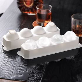 1pc Round Ice Cube Trays, Ice Ball Cube Mold Trays, Ice Making Trays For Home (Color: White)