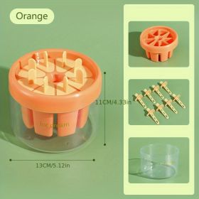 1pc Home Made Popsicles, Popsicles, Ice Cream Molds, Grinding Tools, Homemade Ice Cream, Frozen Ice Cream, Popsicles, Popsicles, Popsicle Boxes, And A (Color: Orange)