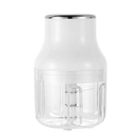 1pc Household Small Electric Garlic Masher; Garlic Chopper; Wireless Vegetable Mincer; Portable Mini Food Processor; Kitchen Gadgets (Color: White)