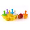 1pc 7 Holes Silicone Popsicle Mold; Ice Pop Molds Maker; Storage Container For Homemade Food; Ice Cream DIY Pop Molds; BPA Free