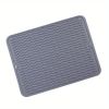 1pc Silicone Dish Drying Mat For Multiple Usage; Anti-slip Soft Silicone Coaster With Water Collector Heat-resistant Square Table Placemat For Housewa