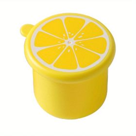 1pc Ice Cube Mold Freeze Ice Tray Silicone Ice Box Food Grade Food Supplement Refrigerator Tool Freezing Household Small Box With Lid (Color: Yellow, Material: Silicone+PE)