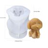 1pc Teddy Dog Ice Cube Mold; Mousse Cake Silicone Mold; Creative Cute Animal Shaped Epoxy Mold; DIY Tools