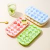 1pc 18 Holes Silicone Ice Tray With Cover; 18 Grids Flexible Ice Tray With Moon; Star And Heart-shaped Mold For DIY Handmade Ice Cube; Pink; Yellow; G