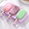 1pc Silicone Ice Cream Mold + Lid + 50pcs Ice Cream Stick Silicone Ice Cube Ice Cream Household Homemade Stick Ice Pop Mold Ice Hockey Mold Ice Cream