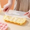 1pc 18 Holes Silicone Ice Tray With Cover; 18 Grids Flexible Ice Tray With Moon; Star And Heart-shaped Mold For DIY Handmade Ice Cube; Pink; Yellow; G