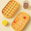 1pc 24 Grids Round Silicone Ice Tray Ice Mold Transparent Ice Cube With Lid Ice Storage Box Ice Tray Tool