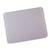 1pc Silicone Dish Drying Mat For Multiple Usage; Anti-slip Soft Silicone Coaster With Water Collector Heat-resistant Square Table Placemat For Housewa