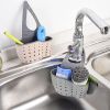 Adjustable Sink Drainer Kitchen Storage Rack Faucet Sponge Double Drainer Hanging Basket